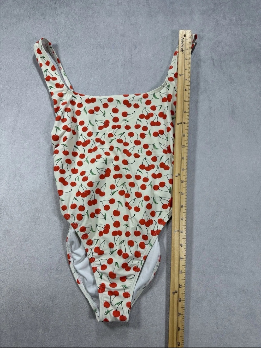 Good American Cherry Print One-Piece Swimsuit Small - Picture 3 of 7
